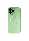 Mey İthalat®  iPhone 13 Pro Kılıf Jack Magneticsafe Lens Silikon - Yeşil