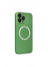 Mey İthalat®  iPhone 13 Pro Kılıf Jack Magneticsafe Lens Silikon - Yeşil