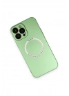 Mey İthalat®  iPhone 13 Pro Kılıf Jack Magneticsafe Lens Silikon - Yeşil