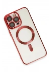 Mey İthalat®  iPhone 13 Pro Kılıf Kross Magneticsafe Kapak - Kırmızı