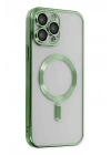 Mey İthalat®  iPhone 13 Pro Kılıf Kross Magneticsafe Kapak - Koyu Yeşil