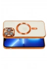 Mey İthalat®  iPhone 13 Pro Kılıf Kross Magneticsafe Kapak - Turuncu