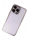 Mey İthalat®  iPhone 13 Pro Kılıf  Lensli Silikon - Gold