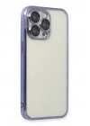 Mey İthalat®  iPhone 13 Pro Kılıf  Lensli Silikon - Mor