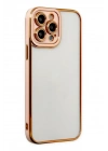 Mey İthalat®  iPhone 13 Pro Kılıf Liva Lens Silikon - Rose