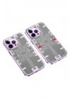 Mey İthalat®  iPhone 13 Pro Kılıf Mekanik Bumper Kapak - Derin Mor