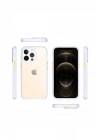 Mey İthalat®  iPhone 13 Pro Kılıf Miami Şeffaf Silikon - Lila