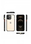 Mey İthalat®  iPhone 13 Pro Kılıf Miami Şeffaf Silikon - Siyah