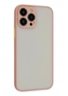 Mey İthalat®  iPhone 13 Pro Kılıf Montreal Silikon Kapak - Pembe