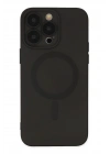 Mey İthalat®  iPhone 13 Pro Kılıf Moshi Lens Magneticsafe Silikon - Siyah