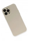 Mey İthalat®  iPhone 13 Pro Kılıf Nano içi Kadife Silikon - Bej
