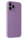 Mey İthalat®  iPhone 13 Pro Kılıf Nano içi Kadife Silikon - Koyu Lila