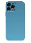 Mey İthalat®  iPhone 13 Pro Kılıf Nano içi Kadife Silikon - Mavi