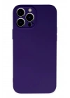 Mey İthalat®  iPhone 13 Pro Kılıf Nano içi Kadife Silikon - Mor