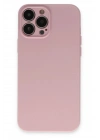 Mey İthalat®  iPhone 13 Pro Kılıf Nano içi Kadife Silikon - Pembe