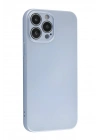 Mey İthalat®  iPhone 13 Pro Kılıf Nano içi Kadife Silikon - Sky Blue