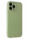 Mey İthalat®  iPhone 13 Pro Kılıf Nano içi Kadife Silikon - Yeşil