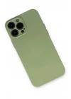 Mey İthalat®  iPhone 13 Pro Kılıf Nano içi Kadife Silikon - Yeşil