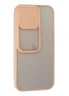 Mey İthalat®  iPhone 13 Pro Kılıf Palm Buzlu Kamera Sürgülü Silikon - Pembe