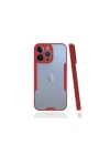 Mey İthalat®  iPhone 13 Pro Kılıf Platin Silikon - Kırmızı