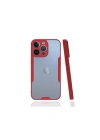 Mey İthalat®  iPhone 13 Pro Kılıf Platin Silikon - Kırmızı
