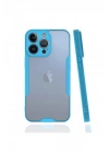 Mey İthalat®  iPhone 13 Pro Kılıf Platin Silikon - Mavi