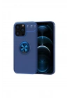 Mey İthalat®  iPhone 13 Pro Kılıf Range Yüzüklü Silikon - Mavi