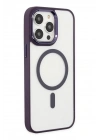 Mey İthalat®  iPhone 13 Pro Kılıf Room Magneticsafe Silikon - Derin Mor