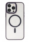 Mey İthalat®  iPhone 13 Pro Kılıf Room Magneticsafe Silikon - Derin Mor
