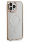 Mey İthalat®  iPhone 13 Pro Kılıf Room Magneticsafe Silikon - Pudra