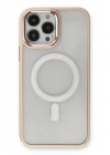 Mey İthalat®  iPhone 13 Pro Kılıf Room Magneticsafe Silikon - Pudra