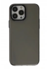 Mey İthalat®  iPhone 13 Pro Max Kılıf Anka PC Sert Metal Kapak - Siyah