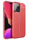 Mey İthalat®   iPhone 13 Pro Max Kılıf Auto Focus Kapak - Kırmızı