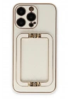 Mey İthalat®  iPhone 13 Pro Max Kılıf Coco Elit Kapak - Beyaz