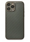 Mey İthalat®  iPhone 13 Pro Max Kılıf Coco Karbon Silikon - Füme