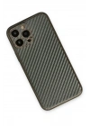 Mey İthalat®  iPhone 13 Pro Max Kılıf Coco Karbon Silikon - Füme