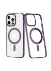 Mey İthalat®  iPhone 13 Pro Max Kılıf Element Magneticsafe Sert Kapak - Derin Mor