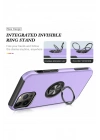 Mey İthalat®  iPhone 13 Pro Max Kılıf Elit Yüzüklü Kapak - Mor