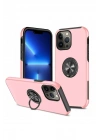 Mey İthalat®  iPhone 13 Pro Max Kılıf Elit Yüzüklü Kapak - Pembe