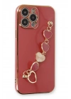 Mey İthalat®  iPhone 13 Pro Max Kılıf Esila Silikon - Kırmızı