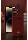 Mey İthalat®  iPhone 13 Pro Max Kılıf Kelvin Kartvizitli Silikon - Derin Mor