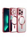 Mey İthalat®  iPhone 13 Pro Max Kılıf Kross Magneticsafe Kapak - Kırmızı