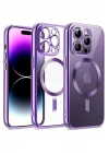 Mey İthalat®  iPhone 13 Pro Max Kılıf Kross Magneticsafe Kapak - Mor