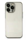 Mey İthalat®  iPhone 13 Pro Max Kılıf  Lensli Silikon - Gümüş