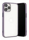 Mey İthalat®  iPhone 13 Pro Max Kılıf  Lensli Silikon - Mor