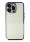 Mey İthalat®  iPhone 13 Pro Max Kılıf  Lensli Silikon - Mor
