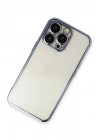 Mey İthalat®  iPhone 13 Pro Max Kılıf  Lensli Silikon - Mor