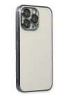 Mey İthalat®  iPhone 13 Pro Max Kılıf  Lensli Silikon - Siyah