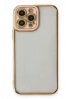 Mey İthalat®  iPhone 13 Pro Max Kılıf Liva Lens Silikon - Pudra
