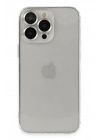 Mey İthalat®  iPhone 13 Pro Max Kılıf Luko Lens Silikon - Gümüş